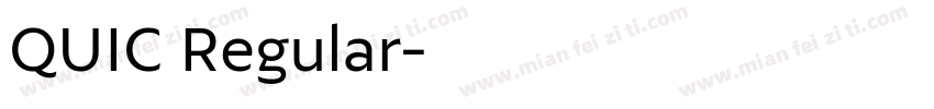 QUIC Regular字体转换